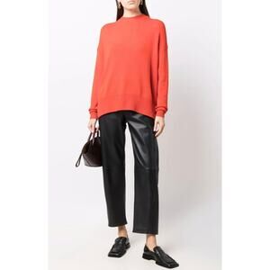 Jil Sander Drop Tail Long Oversized Sweater Small Pink Peach Jumper Crewneck